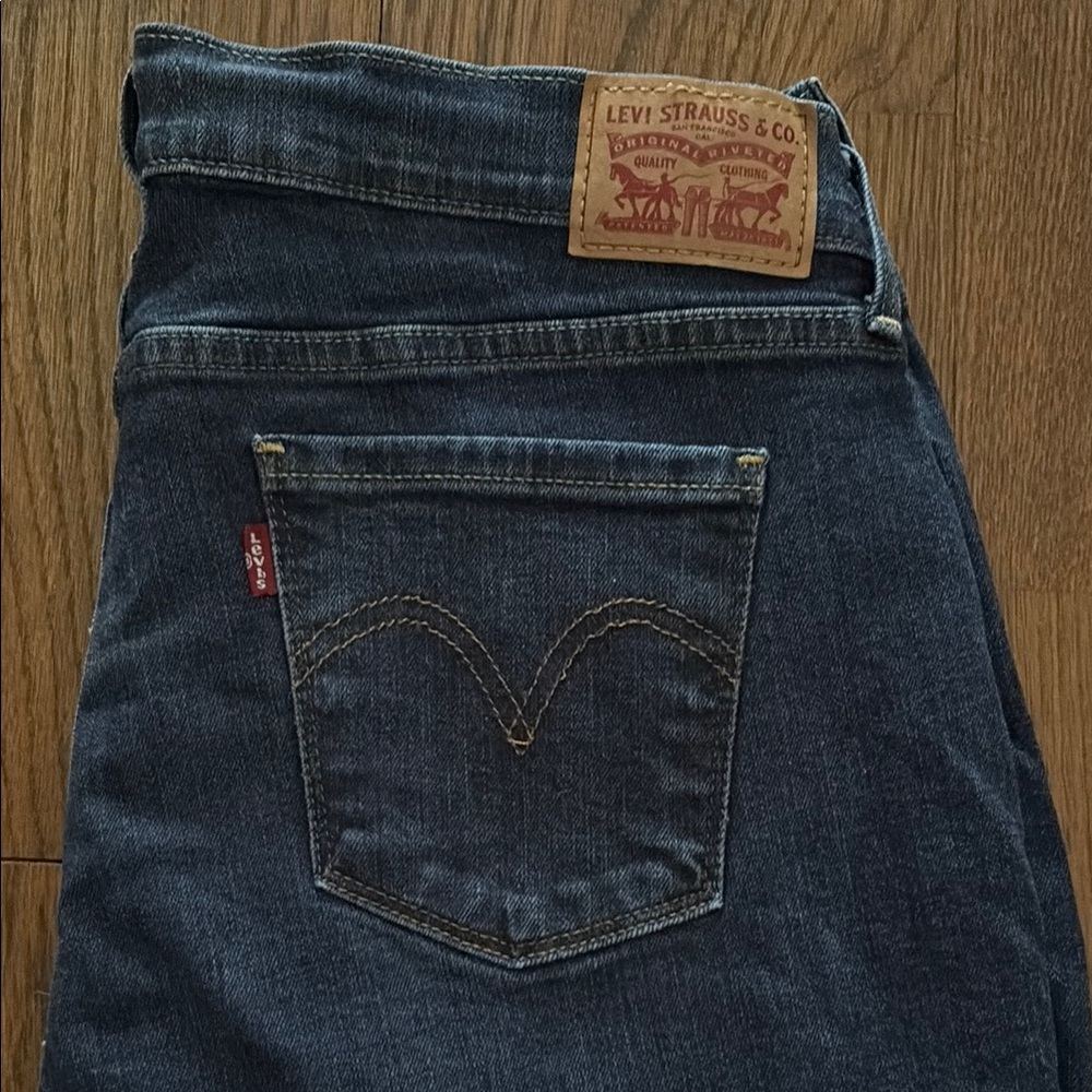 Levi's women’s dize 12 501 Dark Blue Denim Jeans stretch